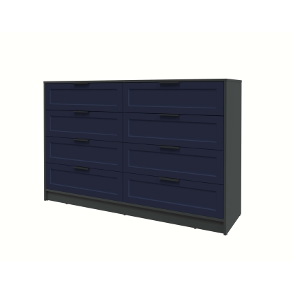 Kомод Тренд КТ-К157 (Антрацит ЛДСП/ Индиго ЛМДФ) Ш1565 В1020 Г451